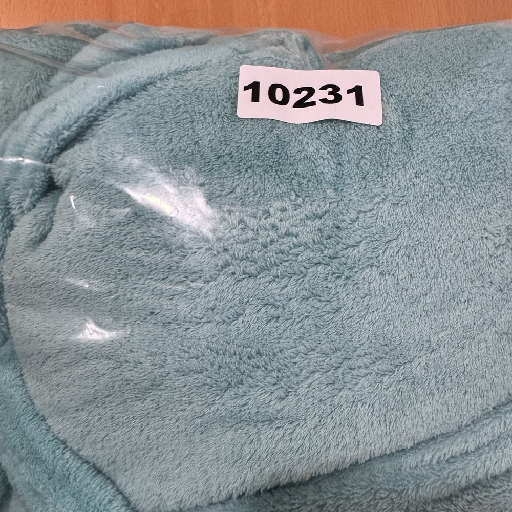 Vintage Aegean Apparel Spa Robe Womens One Size Blue Plush Fleece Quiet Luxury - Picture 11 of 11